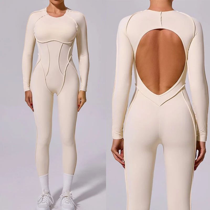 Sexy Backless Slim Fit Sports Outfit